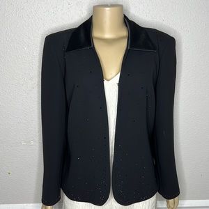 VA LOREN Paris   with Black  Sequin Stone Blazer Size 16